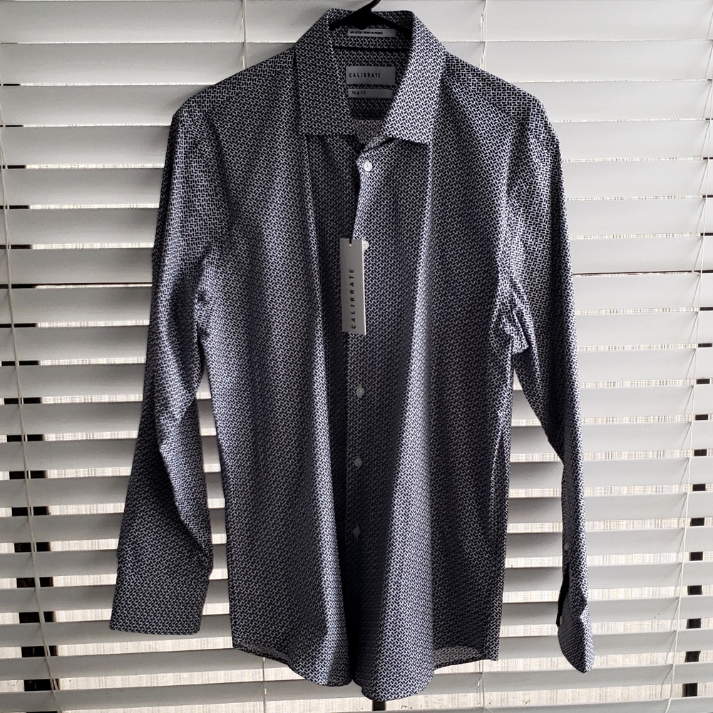 Calibrate Trim Fit Dress Shirt 16 32/33